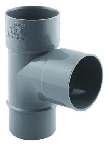 Té pied de biche PVC 87°30 mâle femelle ø50